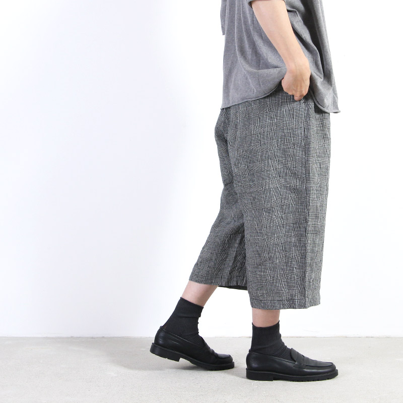 style + confort (スティールエコンフォール) リネンチェックイージーパンツ
